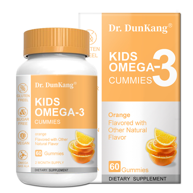 Gummies DHA v&eacute;g&eacute;taliennes pour enfants | Huile d'Algue Om&eacute;ga-3 + Vitamine C